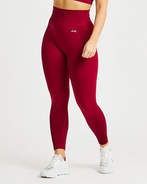 AYBL Balance V2 Seamless Leggings Rot | 70456-ZOQM