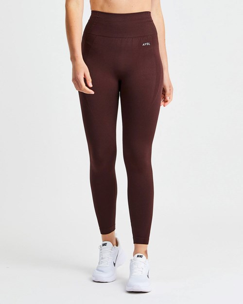 AYBL Balance V2 Seamless Leggings Schokolade Braun | 70564-IQGJ