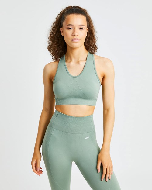 AYBL Balance V2 Seamless Sports Bra Olivgrün Grün | 95347-XBUW