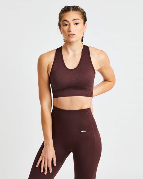 AYBL Balance V2 Seamless Sports Bra Schokolade Braun | 24630-QYBC