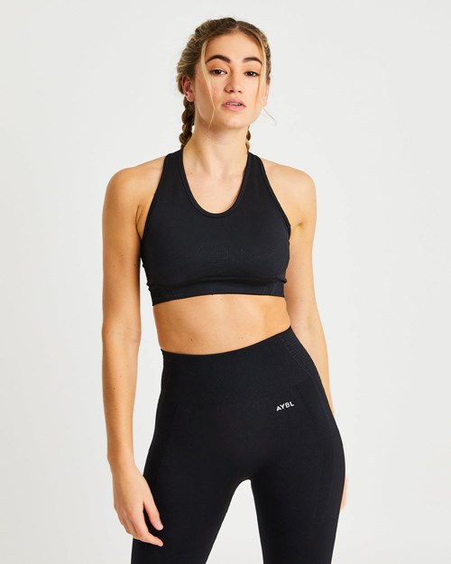 AYBL Balance V2 Seamless Sports Bra Schwarz | 09531-UDGH