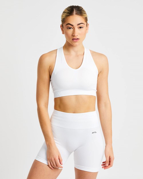 AYBL Balance V2 Seamless Sports Bra Weiß | 18924-PTBQ