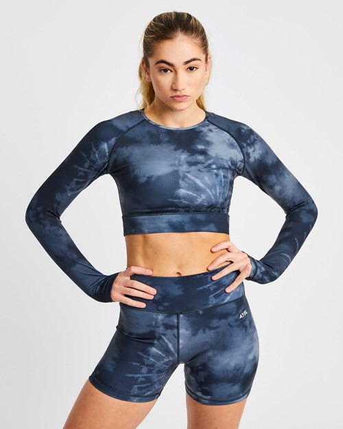 AYBL Core Long Sleeve Crop Top Schwarz | 27458-TQBN