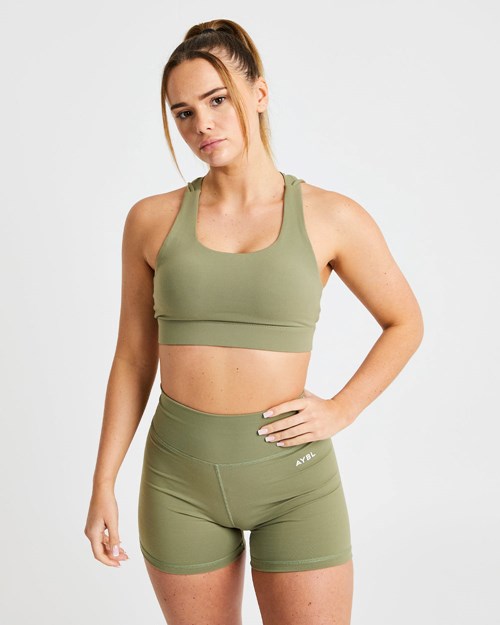 AYBL Core Sports Bra Olivgrün | 74192-GPKO