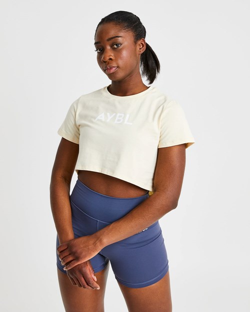 AYBL Crop T Shirt Nude | 53867-XTSM