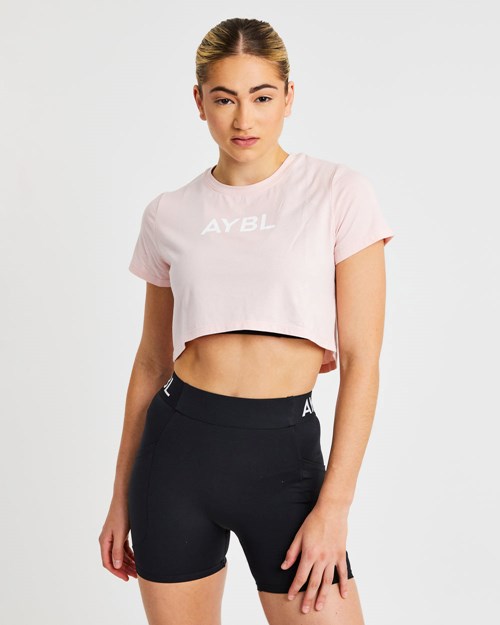 AYBL Crop T Shirt Rosa | 57612-PSKO