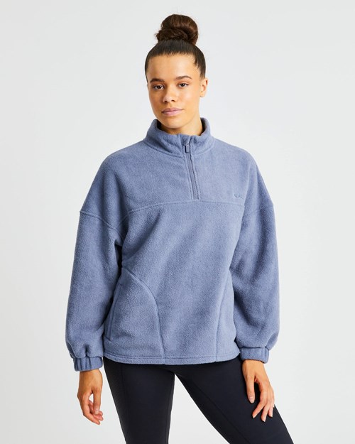 AYBL Effortless Oversized Fleece Blau | 82306-QBGZ