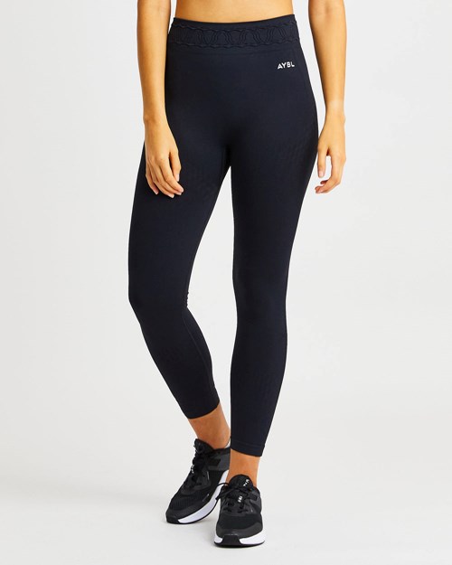 AYBL Elevate Seamless Leggings Schwarz | 37451-MDSZ