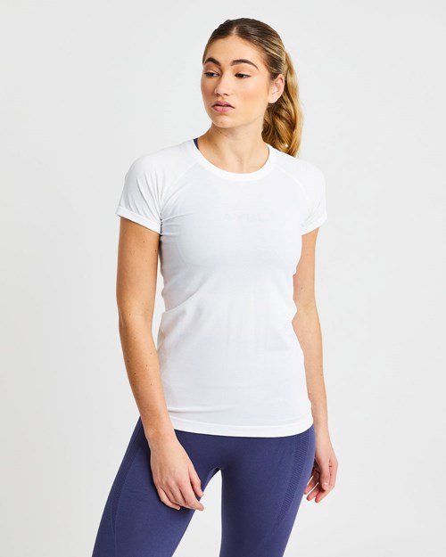 AYBL Embrace Seamless T Shirt Weiß | 43860-UMJR