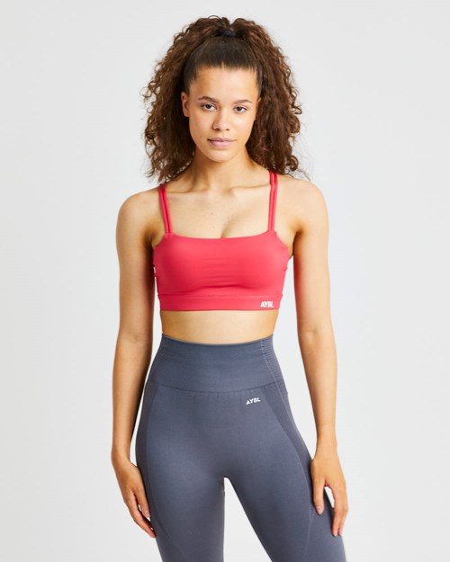 AYBL Essential Bandeau Sports Bra Rosa | 65029-ENXC