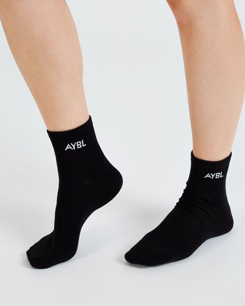 AYBL Everyday Ankle Socks (3 Pack) Schwarz | 40718-ECBQ