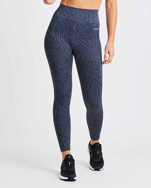 AYBL Evolve Animal Seamless Leggings Blau | 42987-UOMY