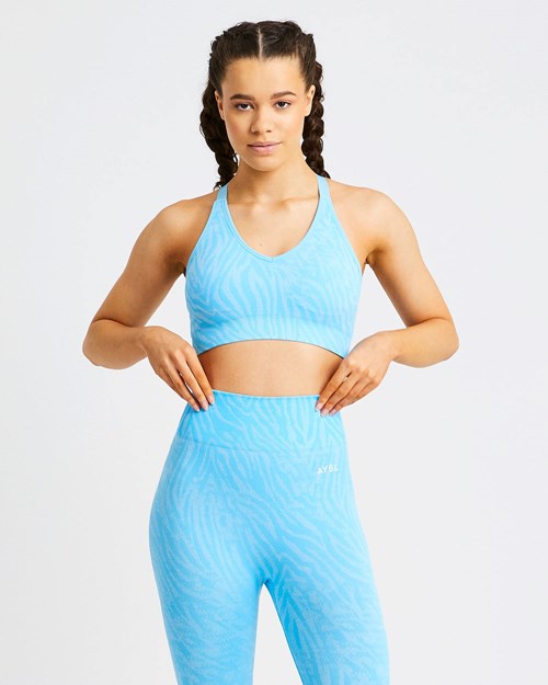 AYBL Evolve Animal Seamless Sports Bra Blau | 68015-ZQAU