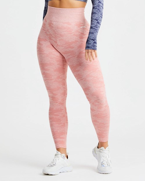 AYBL Evolve Camo Seamless Leggings Rosa | 85406-KSTR