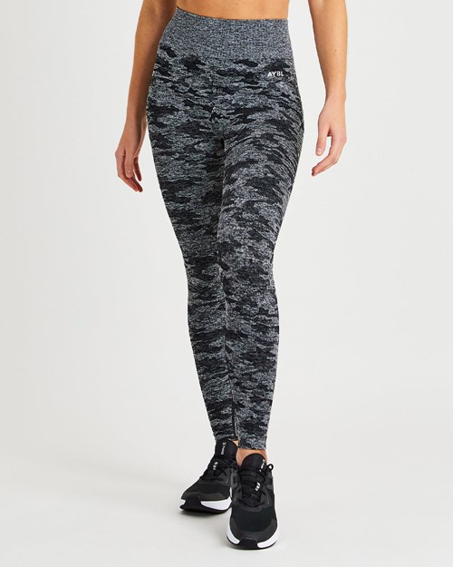 AYBL Evolve Camo Seamless Leggings Schwarz | 45712-VJQX