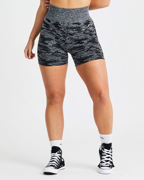 AYBL Evolve Camo Seamless Shorts Schwarz | 01942-EYRN