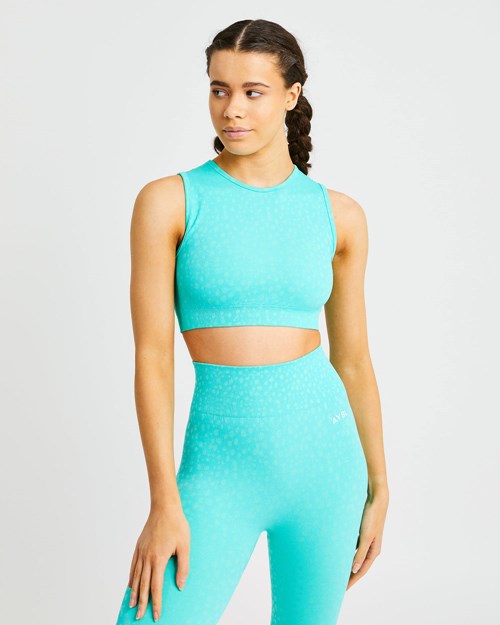 AYBL Evolve Speckle Seamless Crop Vest Grün | 58213-PFYN