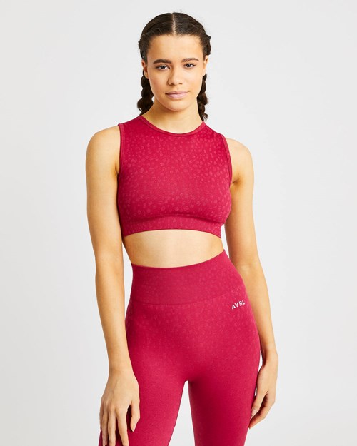 AYBL Evolve Speckle Seamless Crop Vest Raspberry | 08967-HXUG