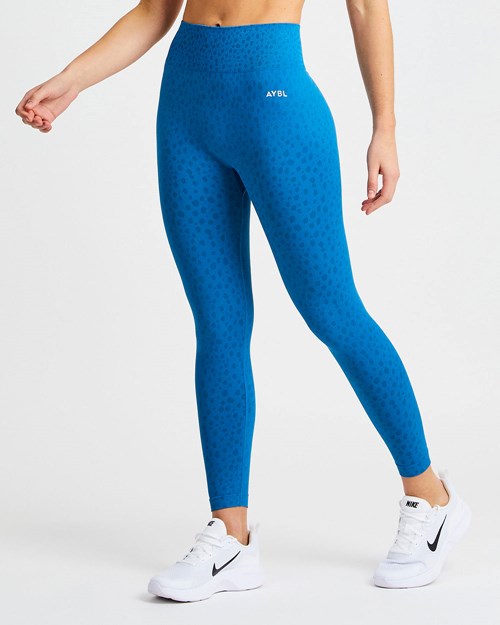 AYBL Evolve Speckle Seamless Leggings Blau | 04753-FEHQ