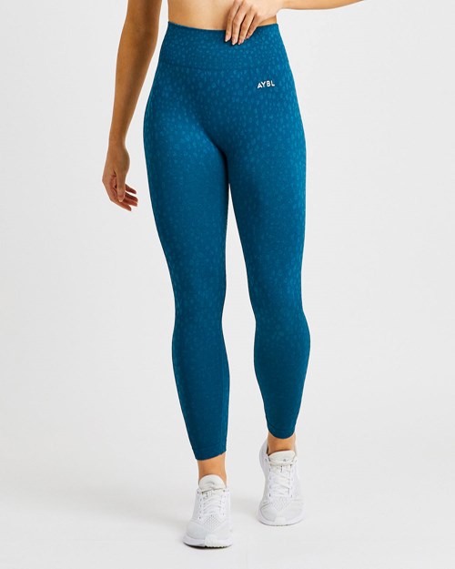 AYBL Evolve Speckle Seamless Leggings Teal | 83709-VJIR