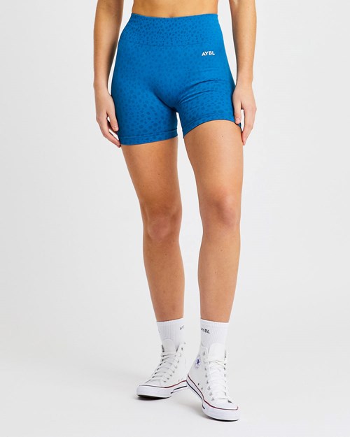 AYBL Evolve Speckle Seamless Shorts Blau | 26834-LAXD