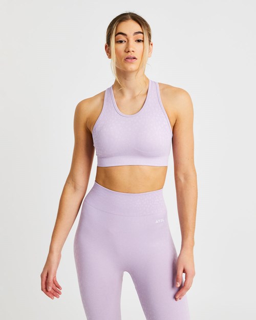 AYBL Evolve Speckle Seamless Sports Bra Lilac | 76583-BAKX