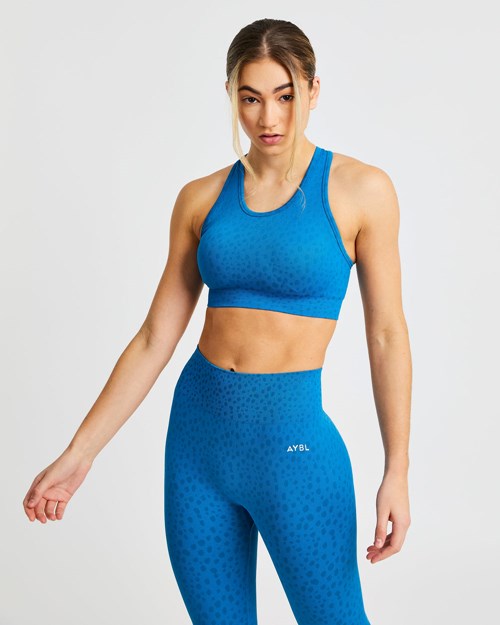 AYBL Evolve Speckle Seamless Sports Bra Blau | 78241-NBWH