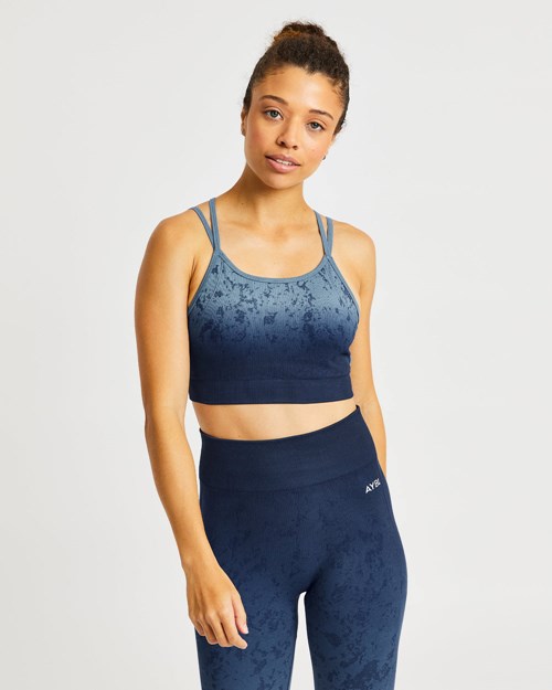 AYBL Flare Seamless Sports Bra Blau | 26591-UZWT