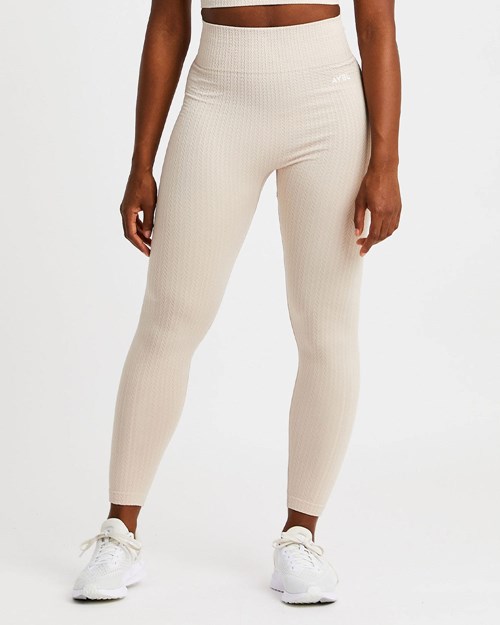 AYBL Luxe Seamless Leggings Sand | 05743-MLXJ