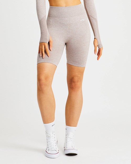 AYBL Motion Seamless Cycling Shorts Beige | 29617-EHXT