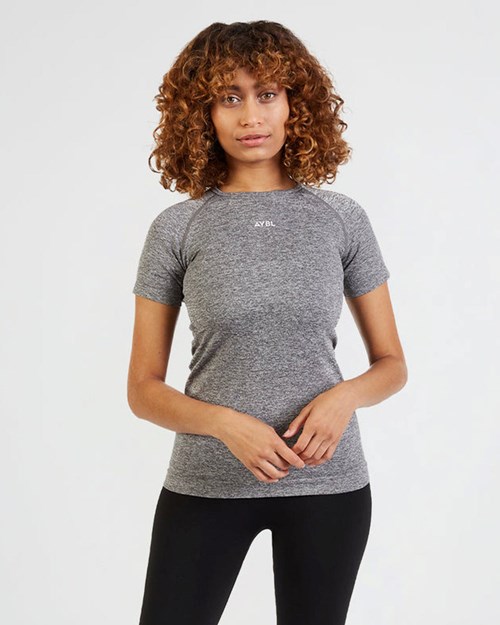 AYBL Motion Seamless T Shirt Grau | 31497-FXJP