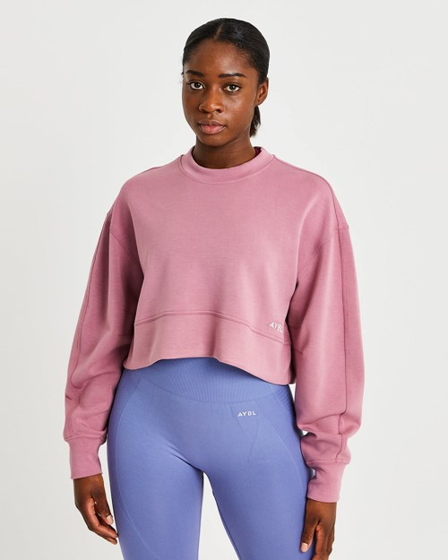 AYBL Oversized Crop Jumper Rosa Rosa | 68179-SOXI