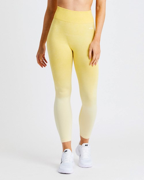 AYBL Pulse Ombré Seamless Leggings Gelb | 86927-UOEV