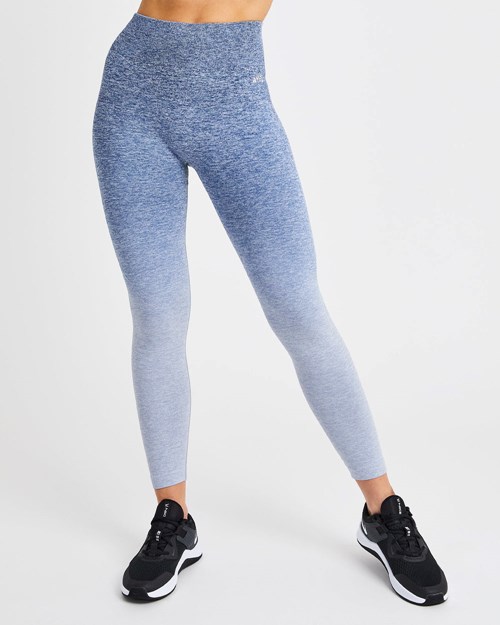 AYBL Pulse Ombré Seamless Leggings Navy | 80134-DSGT