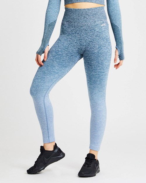 AYBL Pulse Ombré Seamless Leggings Teal | 38427-ZOVI