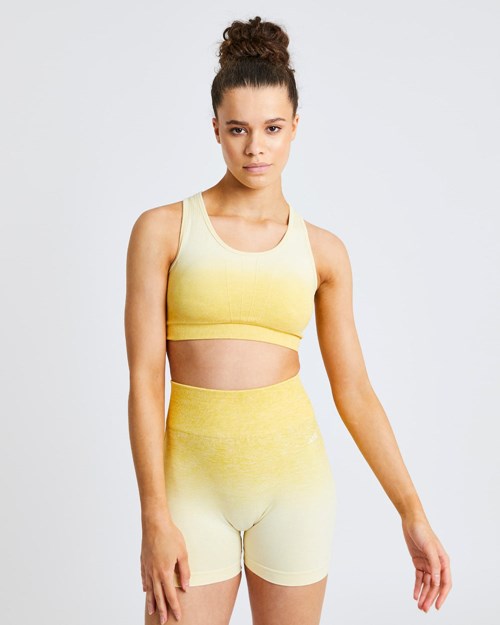 AYBL Pulse Ombré Seamless Sports Bra Gelb | 83920-SHAJ