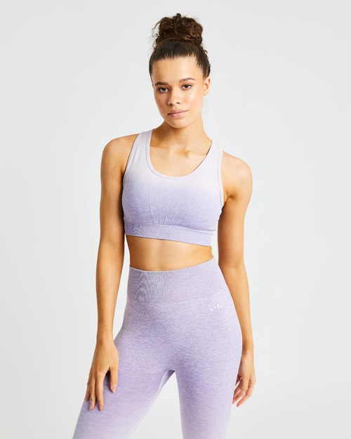 AYBL Pulse Ombré Seamless Sports Bra Lilac | 68705-MDIN