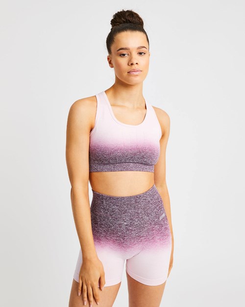 AYBL Pulse Ombré Seamless Sports Bra Plum | 15978-FVCE