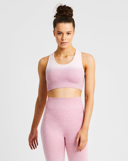 AYBL Pulse Ombré Seamless Sports Bra Rosa | 86902-AIJH