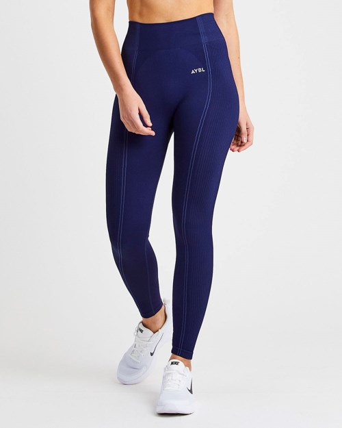 AYBL Reflex Seamless Leggings Königsblau Blau | 37061-JTGE