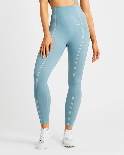 AYBL Reflex Seamless Leggings Teal | 16408-DFKJ