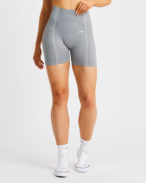 AYBL Reflex Seamless Shorts Grau | 28305-YXLV