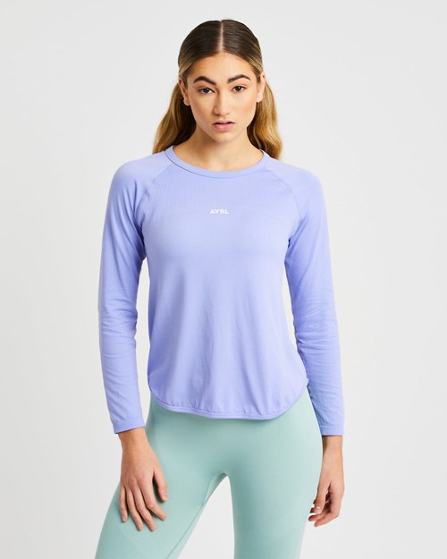 AYBL Reform Seamless Long Sleeve T Shirt Lila | 56374-CSJF