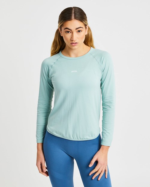 AYBL Reform Seamless Long Sleeve T Shirt Grün | 81794-SRFN