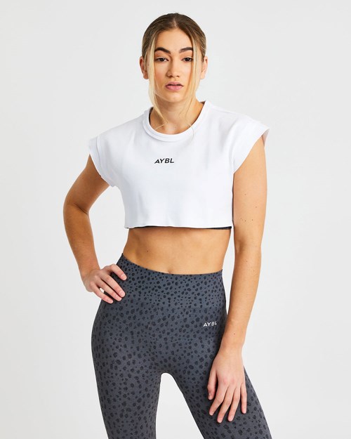 AYBL Sport Crop Top Weiß | 59470-BRPX