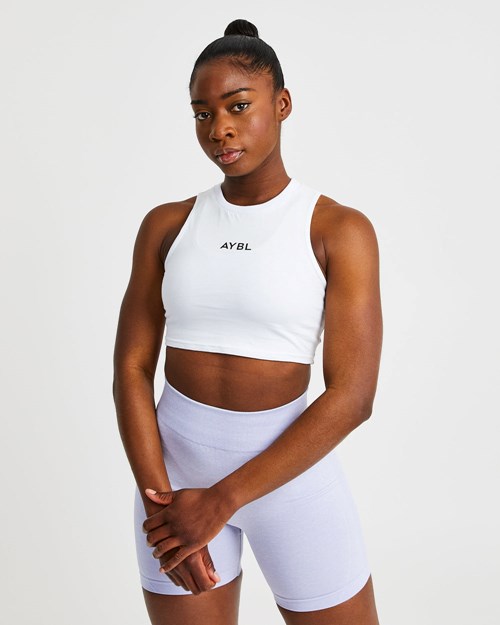 AYBL Sport Crop Vest Weiß | 94260-EOXN