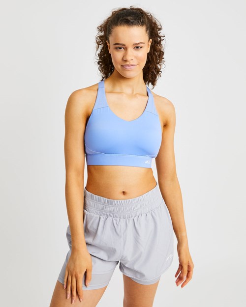 AYBL Sportive Open Back Sports Bra Blau | 74328-RUXF