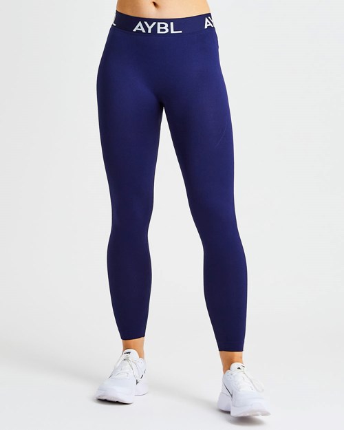 AYBL Staple Seamless Low Rise Leggings Navy | 35260-FMOS