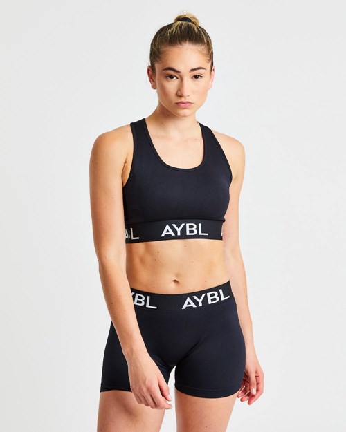 AYBL Staple Seamless Sports Bra Schwarz | 86012-EDFQ