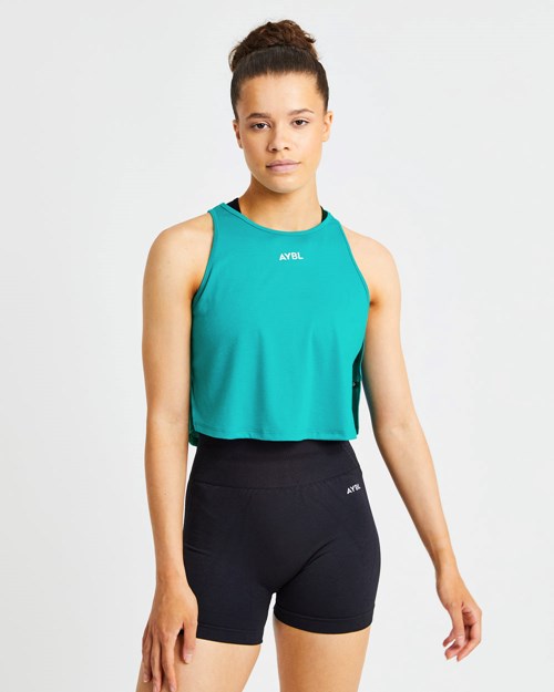 AYBL Strive Crop Vest Türkis | 59482-AMSP